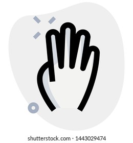 Hand hello, bye or goodbye gesture sign.