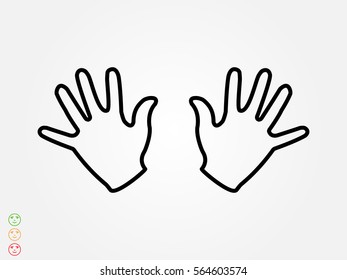 hand hello icon, vector illustration eps10