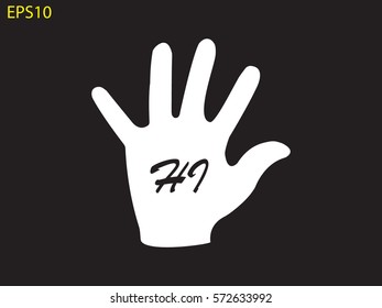 hand hello icon, vector illustration eps10