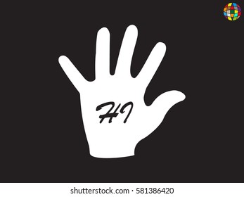 hand hello icon, vector illustration eps10