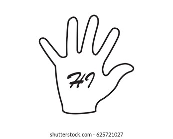 hand hello icon, vector illustration eps10