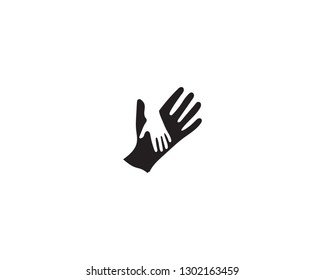 Hand help care logo