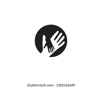 Hand help care logo