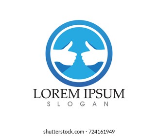 Hand help community logo and symbols