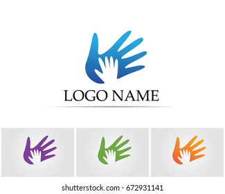 Hand Help Education Logo Symbols Stock Vector (Royalty Free) 672931141 ...