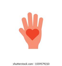 hand and help icon design, Call center technical service collaborative cooperation and support theme Vector illustration