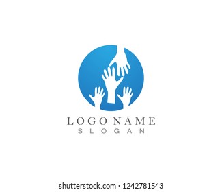 Hand Help Logo and symbol template