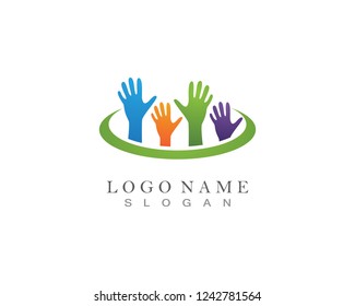 Hand Help Logo and symbol template