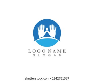 Hand Help Logo and symbol template