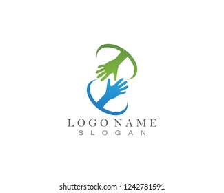 Hand Help Logo and symbol template