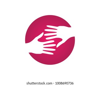 Hand help logo and symbols template icons app
