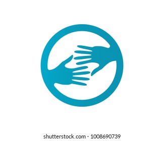 Hand help logo and symbols template icons app
