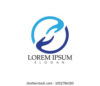 Hand help logo and symbols template icons app
