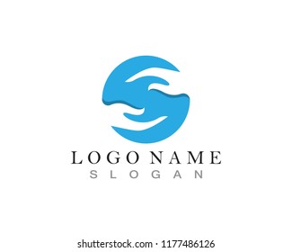 Hand help logo and symbols template icons app