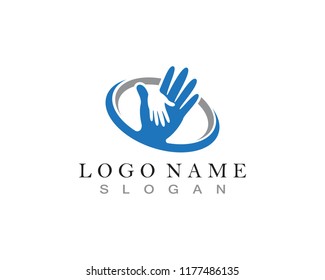 Hand help logo and symbols template icons app
