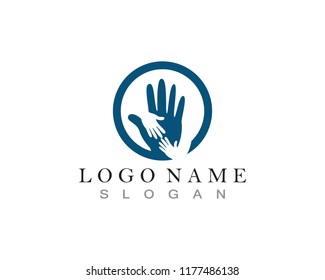 Hand help logo and symbols template icons app
