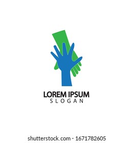Hand help logo and symbols template icons app