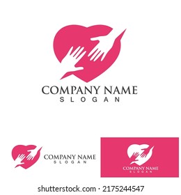Hand help logo and symbols template icons app