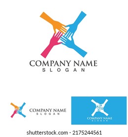 Hand help logo and symbols template icons app