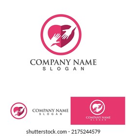 Hand help logo and symbols template icons app