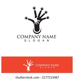 Hand help logo and symbols template icons app