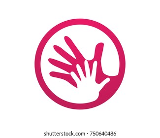 Hand help logo and symbols template icons app
