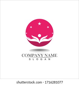 hand help logo template vector