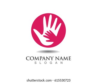 Hand help logos