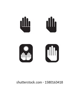 Hand and help vector logo and symbols template icons app