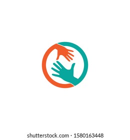 Hand and help vector logo and symbols template icons app