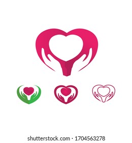 Hand and help vector logo and symbols template icons app