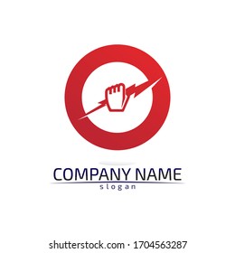 Hand and help vector logo and symbols template icons app