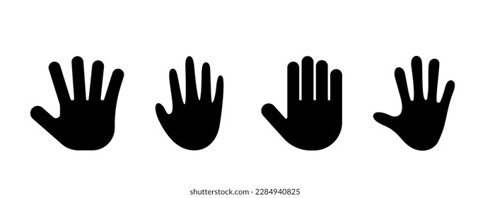 Ilustración de conjunto de iconos de Hand hi