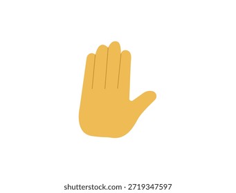 mão alta cinco levantado na palma de ar dedo símbolo emoji ícone ícone ícone vetor ilustração isolado plano