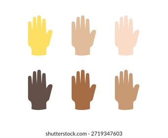 mão alta cinco levantado na palma de ar dedo símbolo emoji ícone ícone ícone vetor ilustração isolado plano