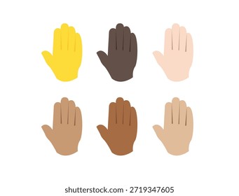 mão alta cinco levantado na palma de ar dedo símbolo emoji ícone ícone ícone vetor ilustração isolado plano