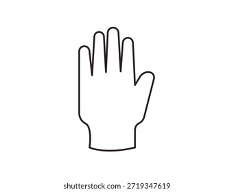 mão alta cinco levantado na palma de ar dedo símbolo emoji ícone ícone ícone vetor ilustração isolado plano