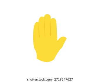 mão alta cinco levantado na palma de ar dedo símbolo emoji ícone ícone ícone vetor ilustração isolado plano