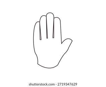 mão alta cinco levantado na palma de ar dedo símbolo emoji ícone ícone ícone vetor ilustração isolado plano