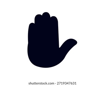 mão alta cinco levantado na palma de ar dedo símbolo emoji ícone ícone ícone vetor ilustração isolado plano