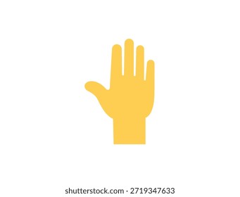 mão alta cinco levantado na palma de ar dedo símbolo emoji ícone ícone ícone vetor ilustração isolado plano