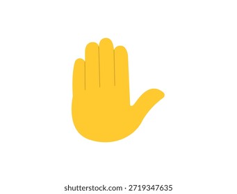 mão alta cinco levantado na palma de ar dedo símbolo emoji ícone ícone ícone vetor ilustração isolado plano