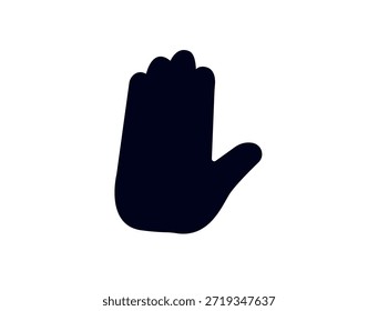mão alta cinco levantado na palma de ar dedo símbolo emoji ícone ícone ícone vetor ilustração isolado plano