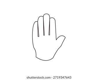 mão alta cinco levantado na palma de ar dedo símbolo emoji ícone ícone ícone vetor ilustração isolado plano