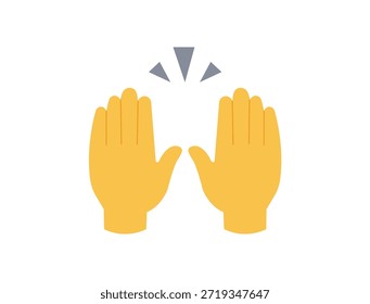 mão alta cinco levantado na palma de ar dedo símbolo emoji ícone ícone ícone vetor ilustração isolado plano