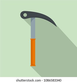 Hand hiking hook icon. Flat illustration of hand hiking hook vector icon for web design