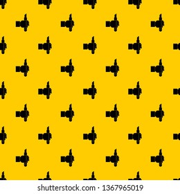 Hand hoding construction utility knife pattern seamless vector repeat geometric yellow for any design