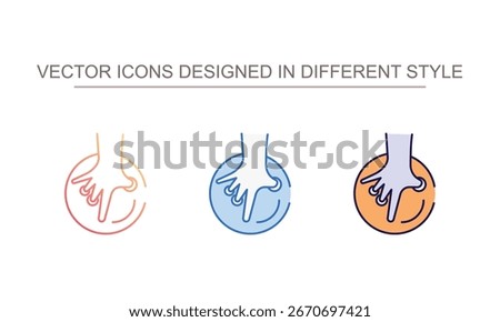 Hand Hold Bowling icon design with white background stock illustration