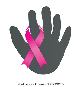 hand hold Breast cancer awareness