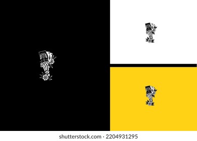 vector de tarjeta de retención de mano negro y blanco